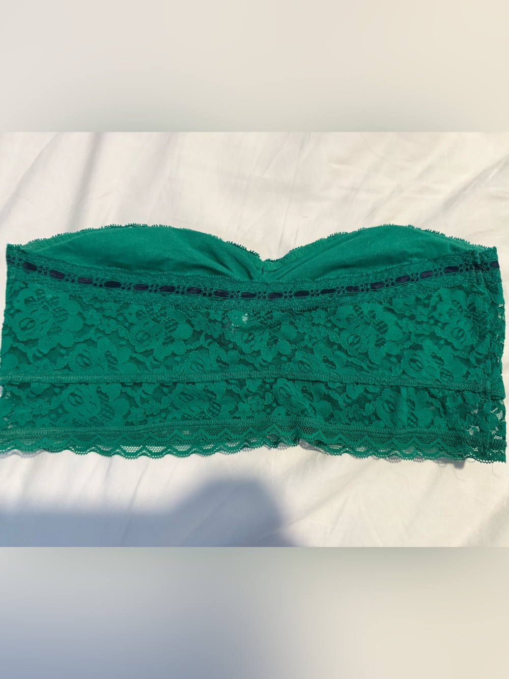 Aerie Green & Blue Lace Bandeau Bralettes - 2 Pack - Picture 4 of 7